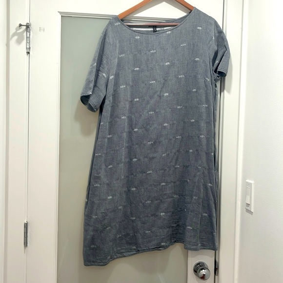 Eileen fisher EUC Chambray Denim Dress worn once - Picture 1 of 4